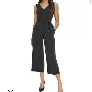 Calvin Klein Black shimmer Sleeveless Jumpsuit size 14